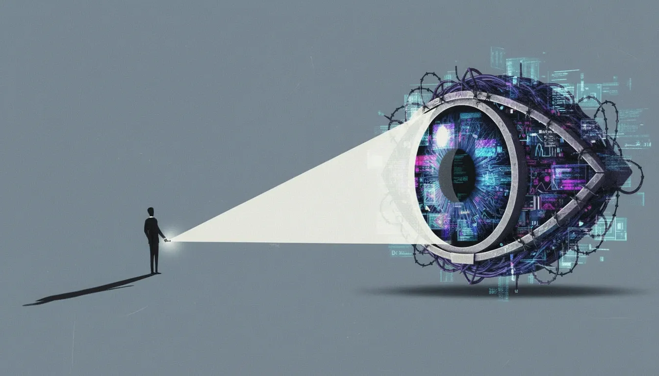 Illustration showing online surveillance